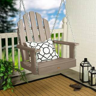 Highwood Classic Westport 1-Person Plastic Porch Swing AD-SW2CW23-WBR - The Home Depot | The Home Depot