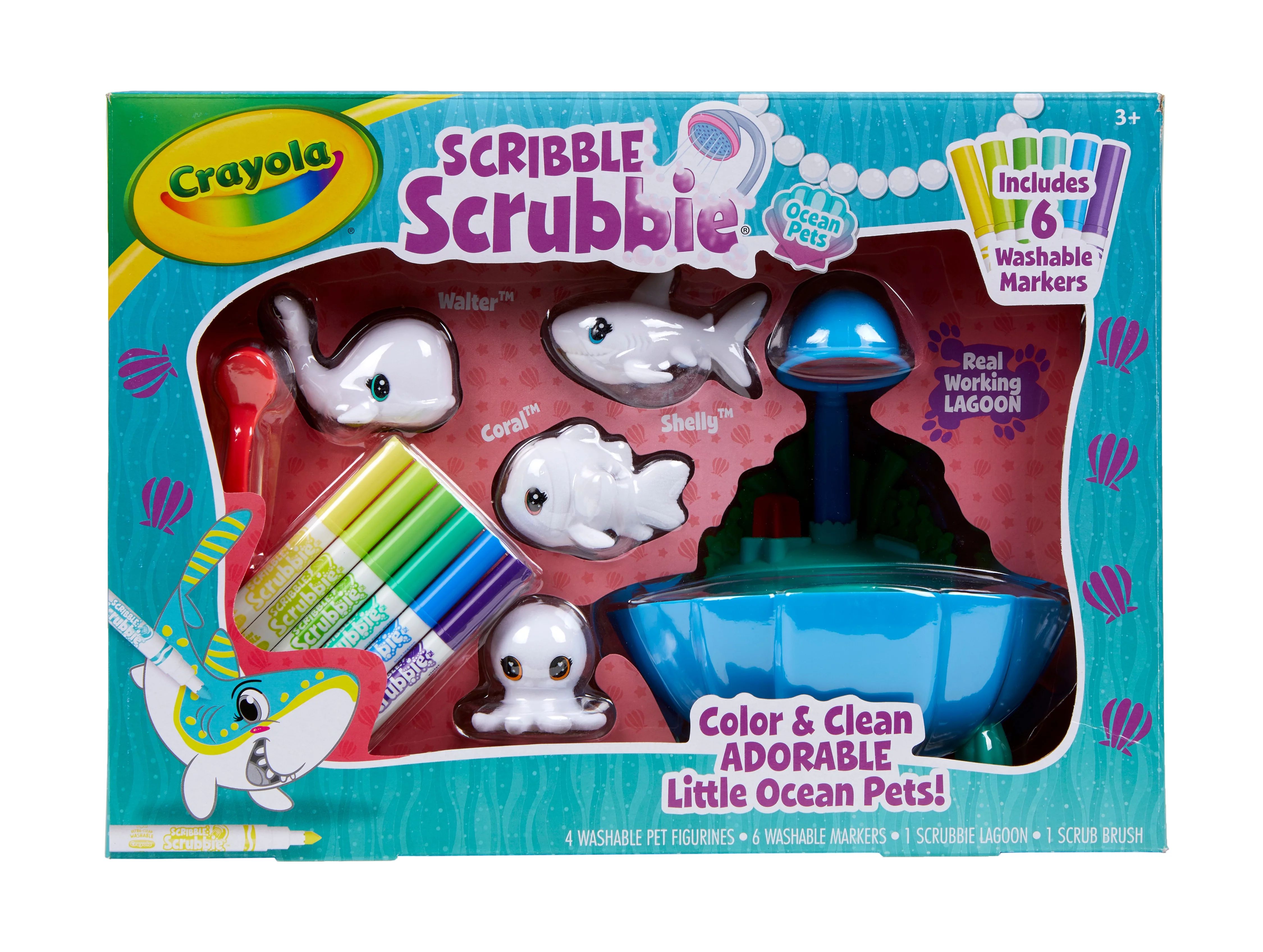 Crayola Scribble Scrubbie Ocean Lagoon Toy Set, Back to School Supplies, Gifts for Kids, Child - ... | Walmart (US)