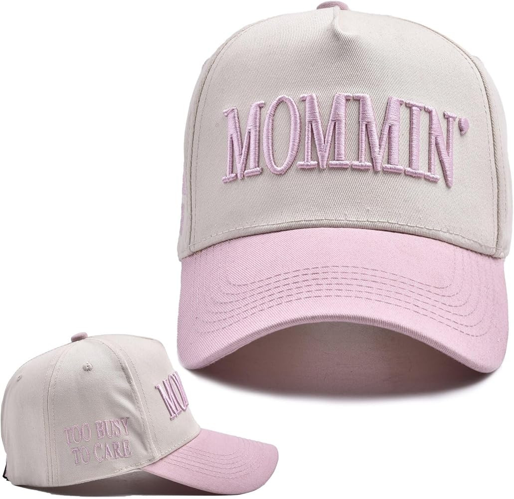 Mommin Trucker Hat for Women Embroidered Mom Baseball Cap Adjustable Canvas Vintage Hat for Casua... | Amazon (US)