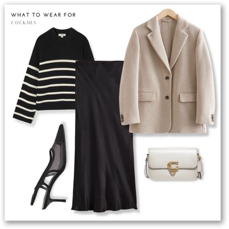 A satin midi skirt, beige blazer,
stripe knit & slingback heels 🫶

#LTKeurope #LTKstyletip #LTKSeasonal