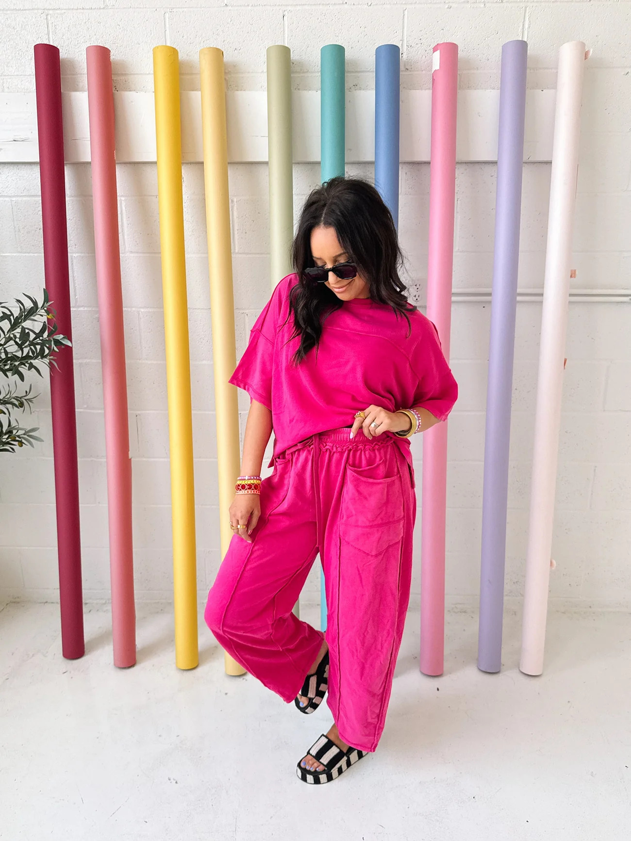 that fuchsia feeling two piece set | Etta+East