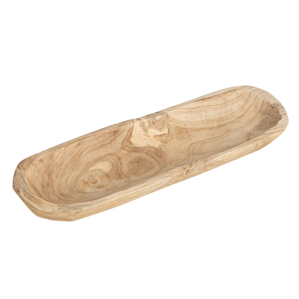 Storied Home Paulownia Wood Oval Bowl | Target