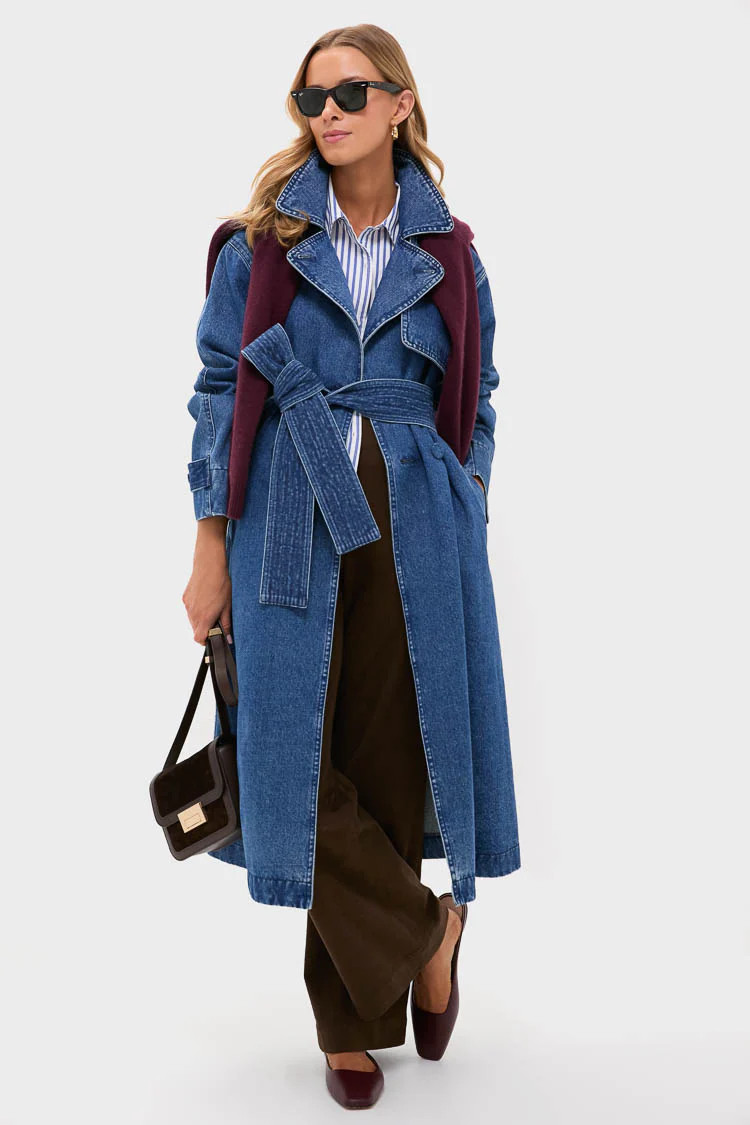 Denim Cillian Trench Coat | Tuckernuck (US)