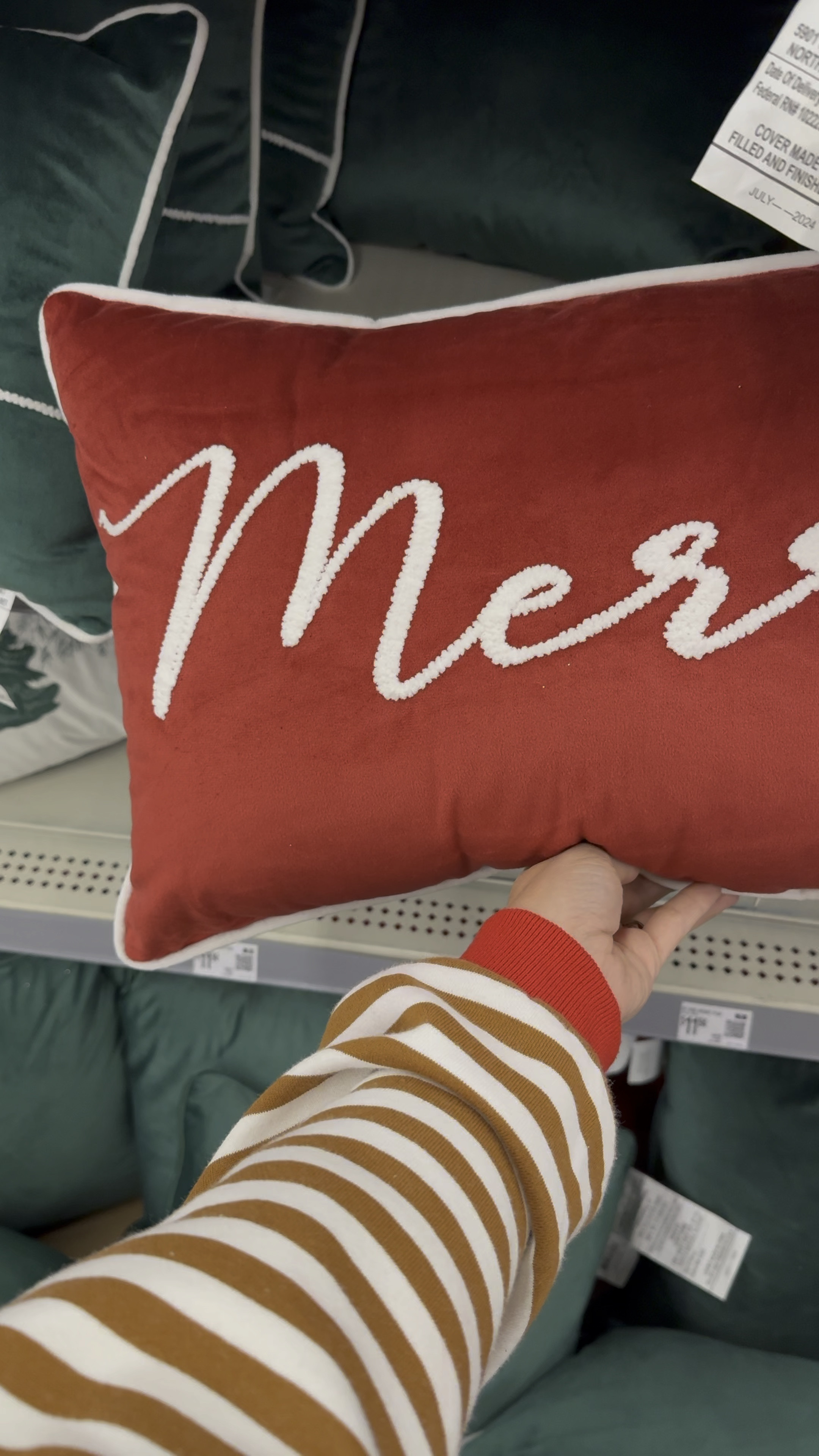 Prettiest Christmas pillow for $12! Comes in green too!

#LTKHoliday #LTKSeasonal #LTKHome