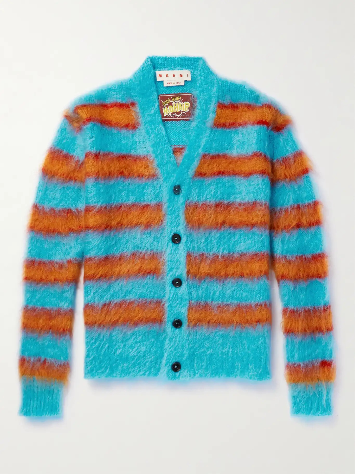 Striped Brushed Mohair-Blend Cardigan | Mr Porter (US & CA)