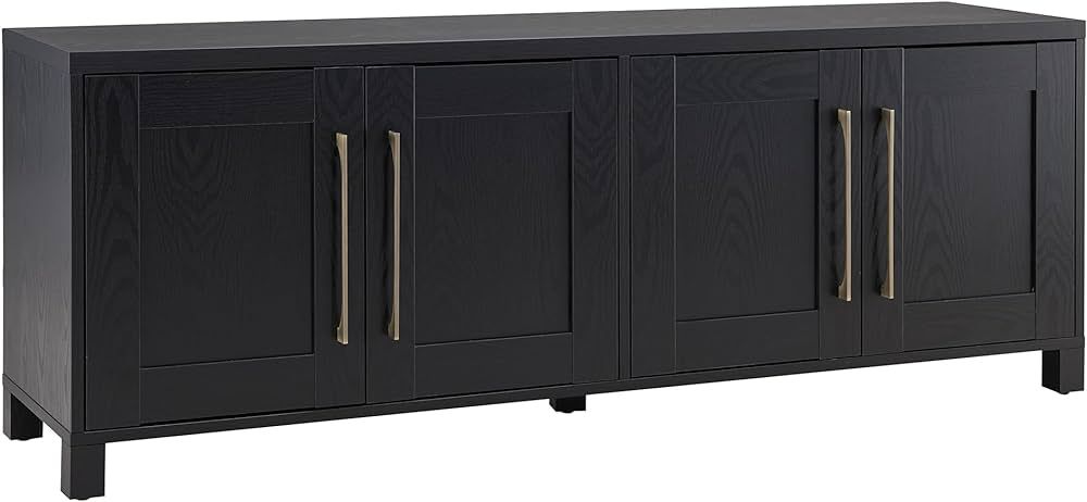 Henn&Hart Rectangular TV Stand for TV's up to 80" in Black Grain, TV Stands for the Living Room | Amazon (US)