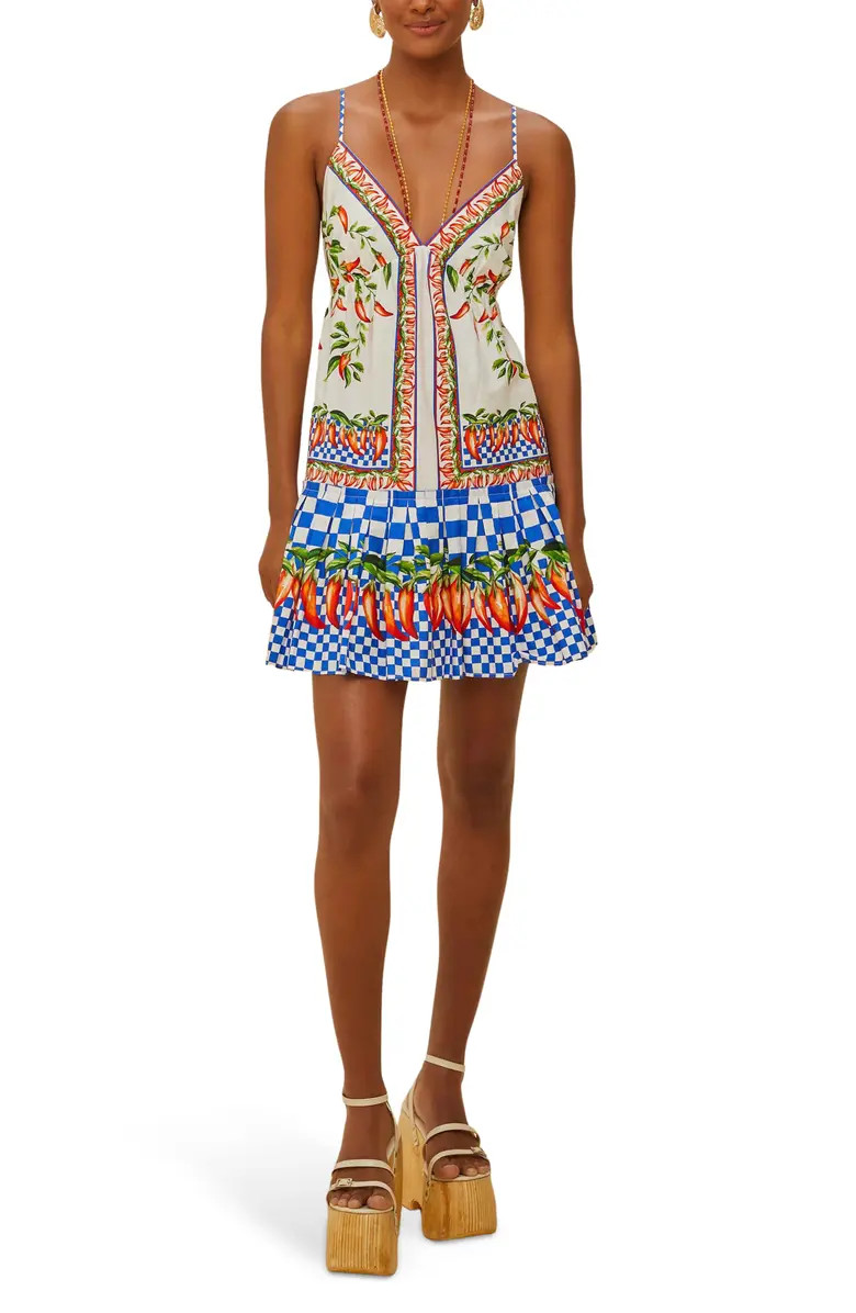 FARM Rio Picnic Peppers Ainika Organic Cotton Minidress | Nordstrom | Nordstrom
