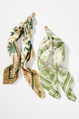 Palm Printed Hair Scarves, Set of 2 | Anthropologie (UK)