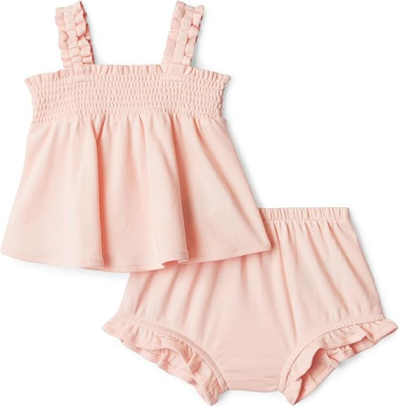 Amazon Essentials x Sofia Grainge Baby Girls' Cotton Sleeveless Shirt and Shorts Play Set | Amazon (US)