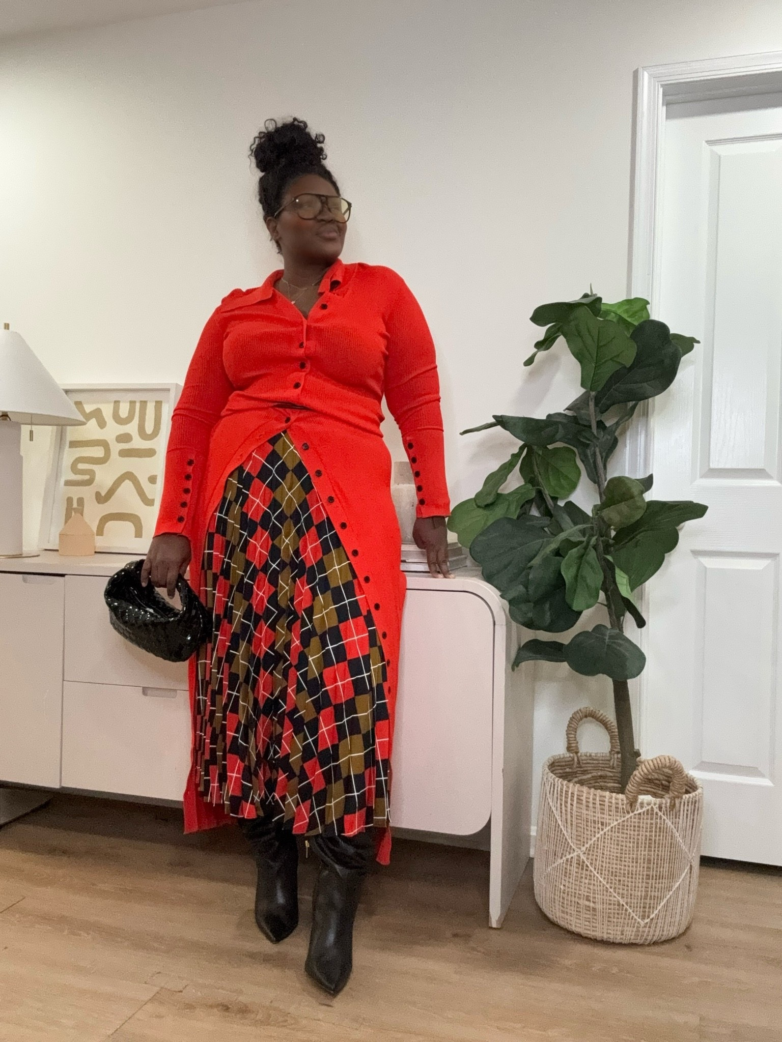 Classic patterns never go out of style. The plaid skirt adds a timeless touch while the red cardigan brings a modern pop of color.   red cardigan, fall cardigan, plaid skirt outfit, fall outfit ideas, colorful fall fashion, cardigan outfit, midi skirt outfit, plus size fashion, curvy fashion, fall wardrobe essentials, cozy fall outfit, layered outfit ideas, feminine fall style, boots outfit, chic fall look

#LTKootd #LTKSeasonal #LTKTall