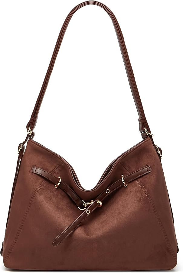 Suede Crossbody Bag 2025 Fall Winter Suede Tote Bag Hobo Purse Casual Shoulder Handbag Large Satc... | Amazon (US)