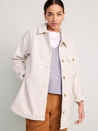 Oversized Soft-Brushed Shacket | Old Navy (CA)