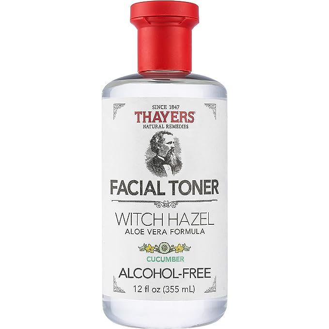 THAYERS Alcohol-Free Cucumber Witch Hazel Facial Toner with Aloe Vera Formula, 12 Ounce | Amazon (US)