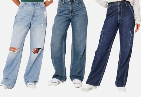 Wide leg baggy jeans 

#LTKunder50