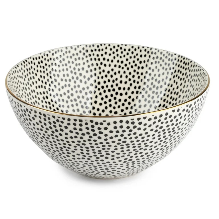 Thyme & Table Large Stoneware Bowl, Dot Collection | Walmart (US)