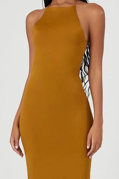 Contour Sculpt Halter Maxi Dress | Forever 21