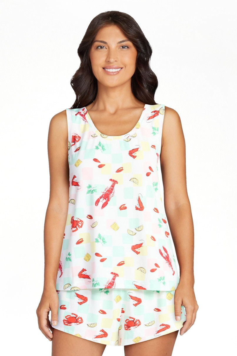 Joyspun Women's Tank Top and Shorts Pajama Set, 2-Piece, Sizes XS-3X | Walmart (US)