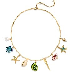 CLASSYZINT Shell Necklace Shell Conch Starfish Charm Necklace Boho Summer Necklaces Beach Jewelry... | Amazon (US)