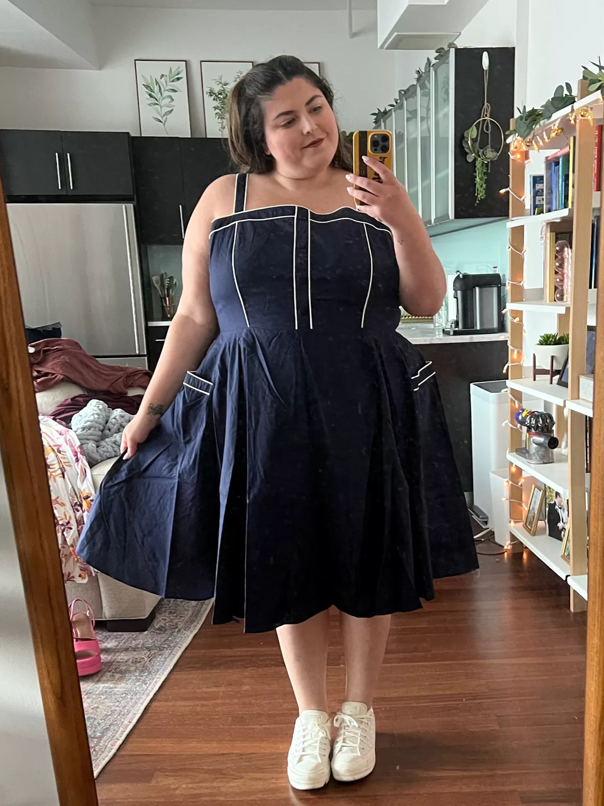 Piping Pin Up Dress - navy curated on LTK