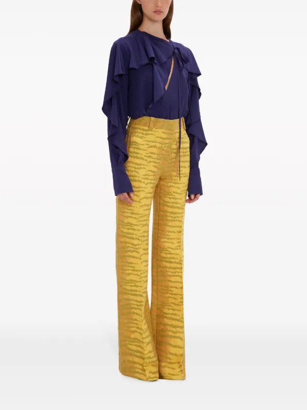 Alina tiger-print flared trousers | Farfetch Global
