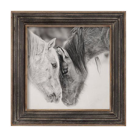 Custom Black and White Horses - Picture Frame Photographic Print on Paper : 24 lb. : 32 H x 32 W x 3 | Walmart (US)