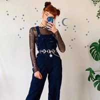 Womens Gothic Crescent Moon Metal Belt - High Waist Chain | Etsy (UK)