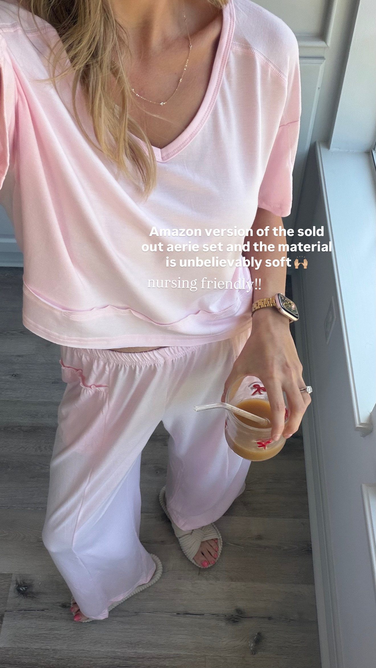 Matching amazon lounge set that is sooo soft! Wearing small 

 #LTKootd #LTKmomlife