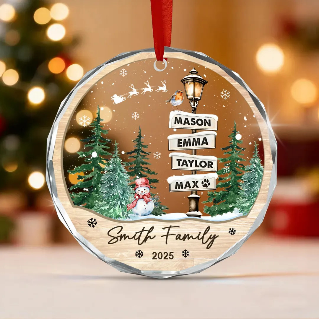Family Names Christmas Ornament 2025, Personalized Family With Pets Ornaments, Family of 3 4 - Et... | Etsy (US)