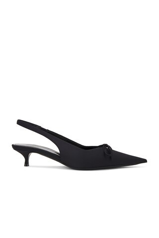 Balenciaga L40 Knife Bow Slingback Heel in Black - Black. Size 38.5 (also in 37, 40). | FWRD 
