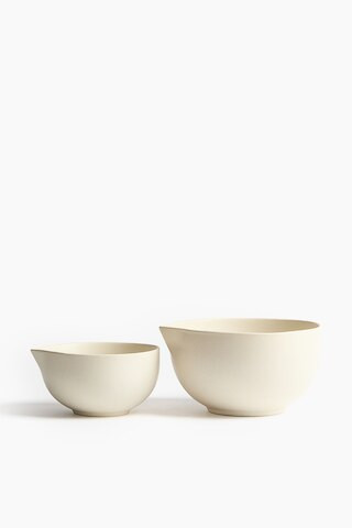 H & M - 2-Pack Reactive-Glaze Mixing Bowls - Beige | H&M (US + CA)