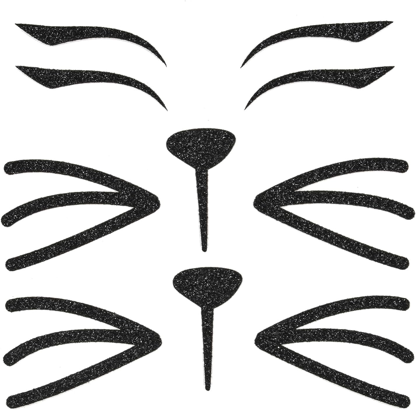 Merroyal Cat Face Jewels, Cat Face Stickers Halloween Costume Accessories for Women and Girls | Amazon (US)