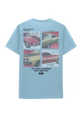 Hybrid Promotions Men's Ford Mustang Graphic T-Shirt, Blue, 2XL | Belk