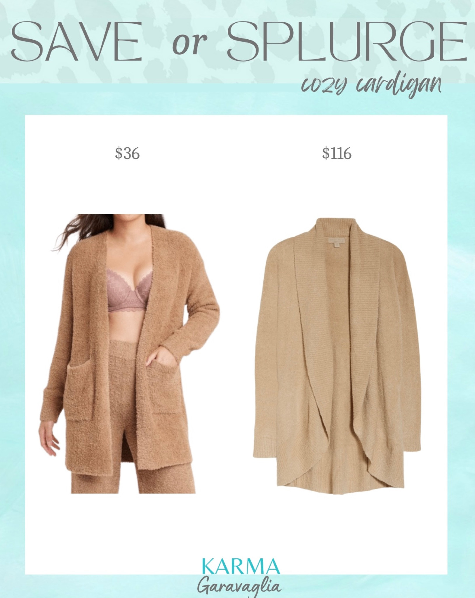 Save or Splurge, cozy cardigan, Barefoot Dreams, Barefoot Dreams cardigan, Target Style, #targetstyle #targetbestsellers #target #nordstromstyle #nordstrom

Follow me @karmagaravaglia for more fashion finds, beauty faves, lifestyle, home decor, sales and more! So glad you’re here!! XO!!

#LTKunder50 #LTKstyletip #LTKSeasonal
