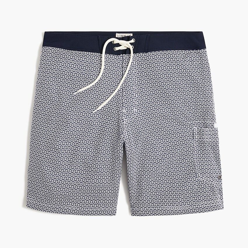 9" geometric swim trunk | J.Crew Factory