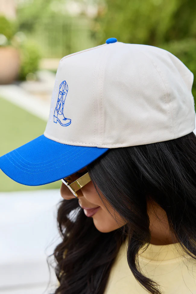 Red White & Blue Cowboy Boot Trucker Hat | Pink Lily
