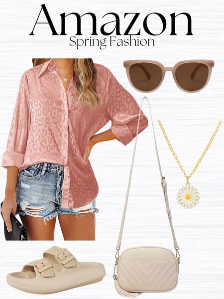 Amazon spring fashion, spring style, spring break, button down, quilted purse, sunglasses, big buckle sandals, slides, pillow slides

#LTKSeasonal #LTKtravel #LTKstyletip
