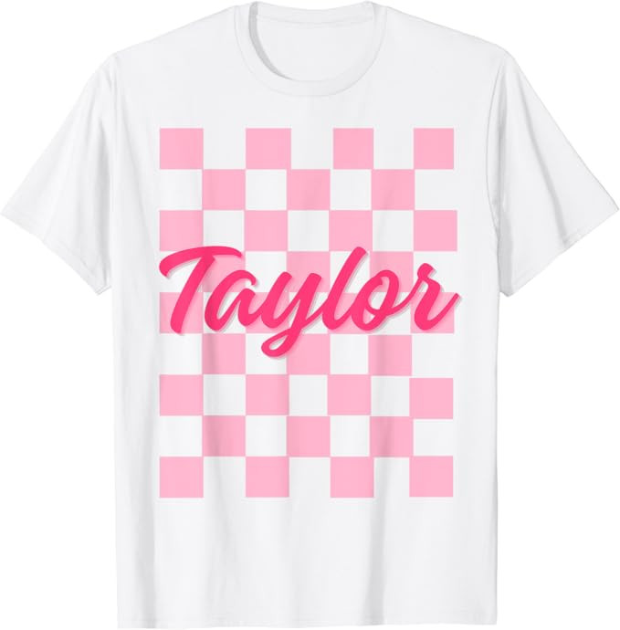 Girl Retro TAYLOR First Name Personalized Groovy Birthday T-Shirt | Amazon (US)