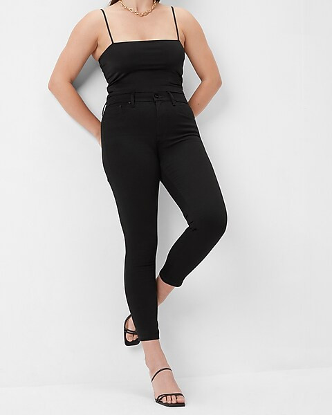 Mid Rise Black Supersoft Skinny Jeans | Express