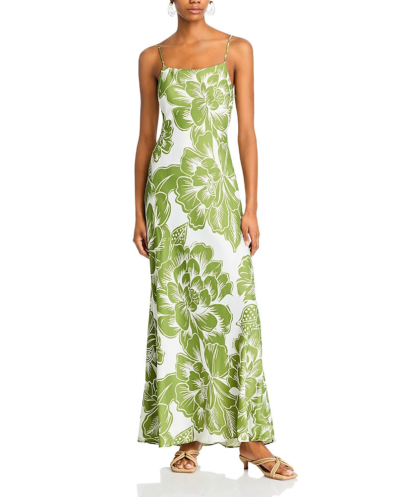 Farm Rio Chita Woodcut Green Maxi Dress - Exclusive | Bloomingdale's (US)