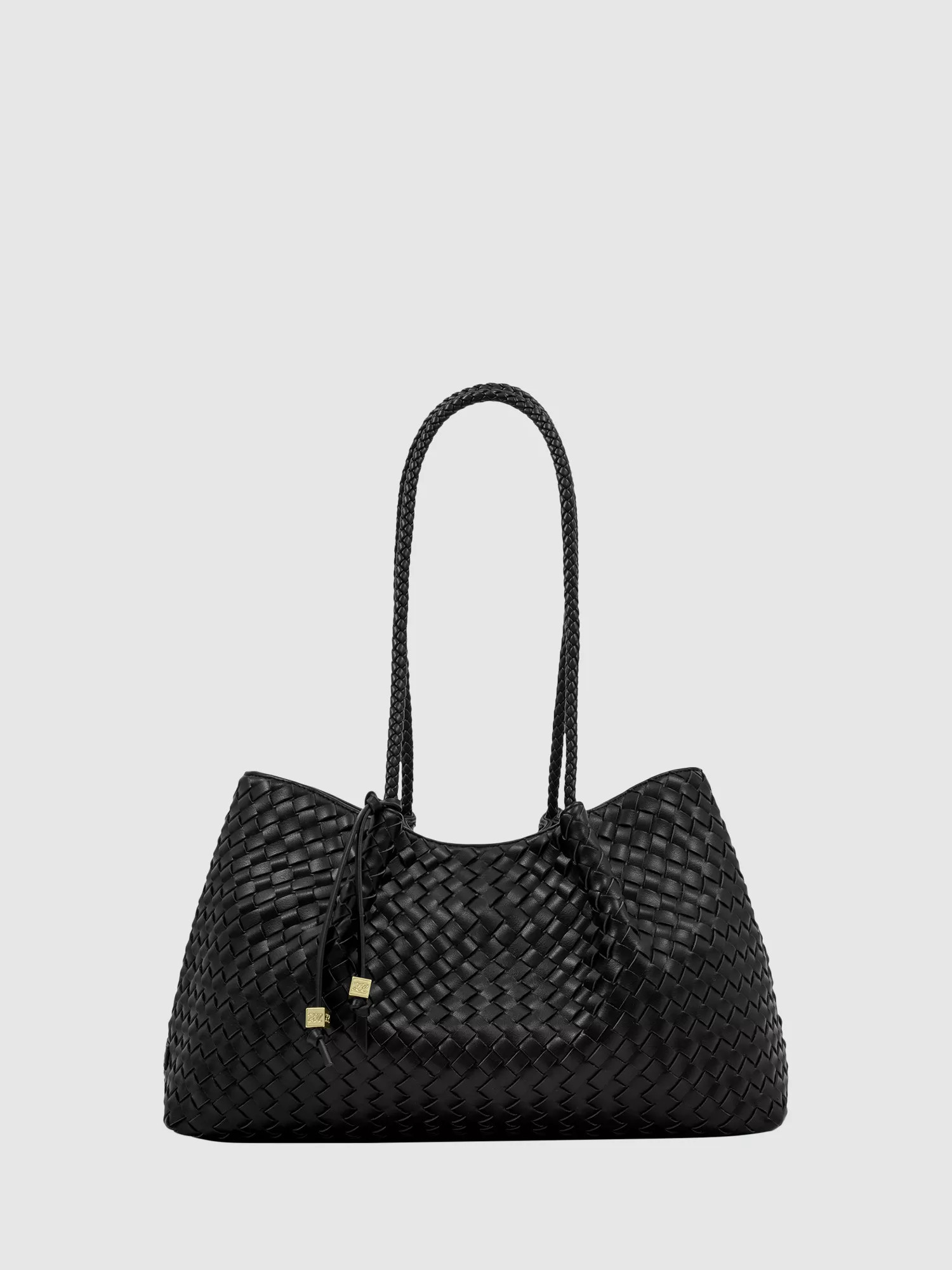 Katie Loxton Nova Woven Shoulder Bag, Black | John Lewis (UK)