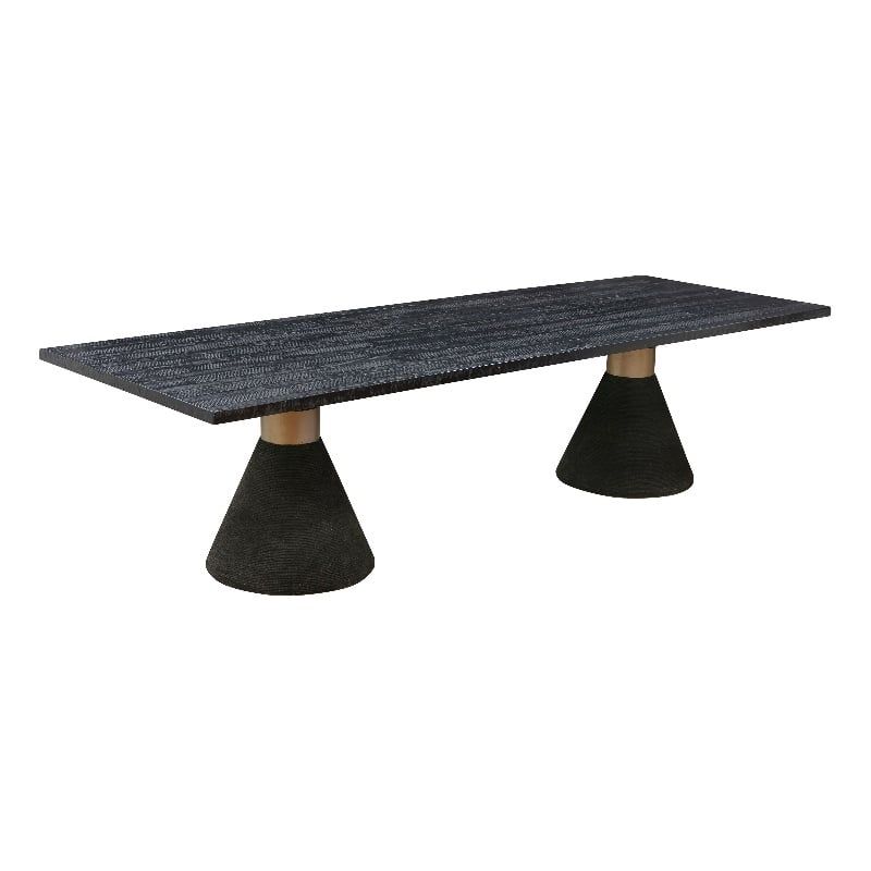 TOV Furniture Rishi Black Rope Wooden Rectangular Table | Cymax