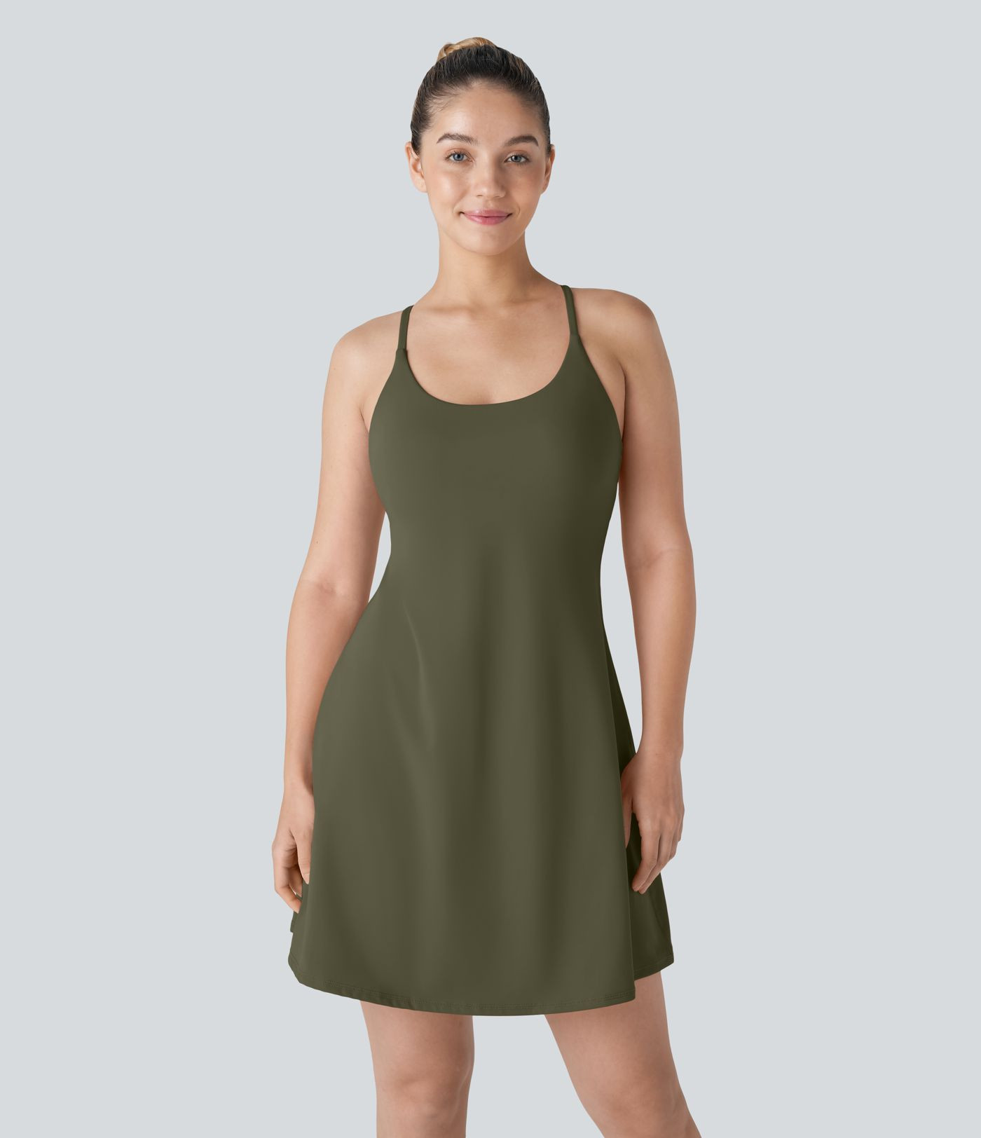 Women\u2019s SoftlyZero\u2122 Plush Backless Active Dress-Longer Length-Easy Peezy Edition - Hala... | HALARA