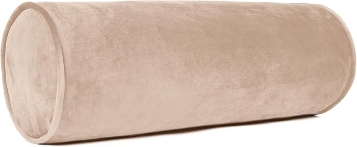 Sherry Kline Velvet Set of 2 Neck Bolster Pillow, Made with Plush Velvet, Cylinder Pillows, for C... | Amazon (US)