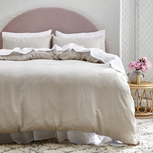 Temple & Webster Pure French Flax Linen Quilt Cover Set | Temple & Webster AU
