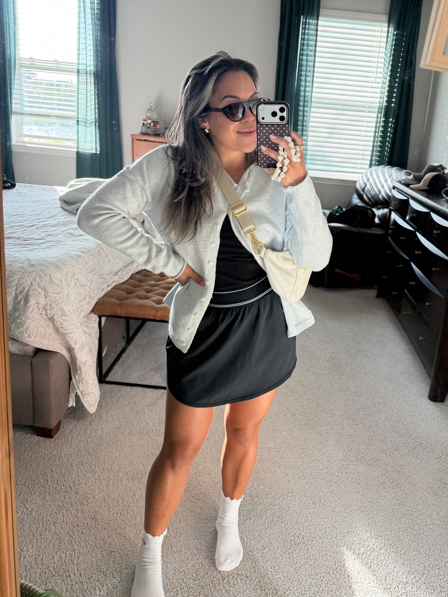 Today’s momfit! This alo dupe skirt is 🔥 wearing a small and it’s short lol so if you’re tall keep that in mind! 

#LTKPetite #LTKootd #LTKmomlife