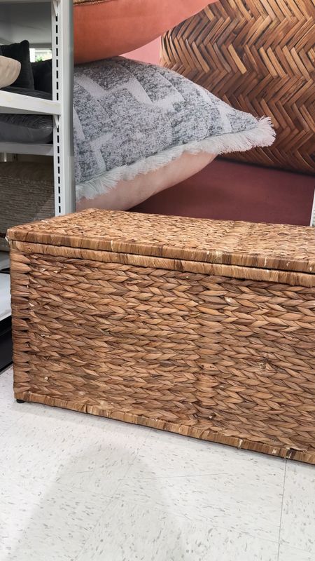 Wicker ottoman. Wicker storage bench. Hiding kids toys. Home decor. Target finds. McGee and co 

#LTKhome #LTKstyletip