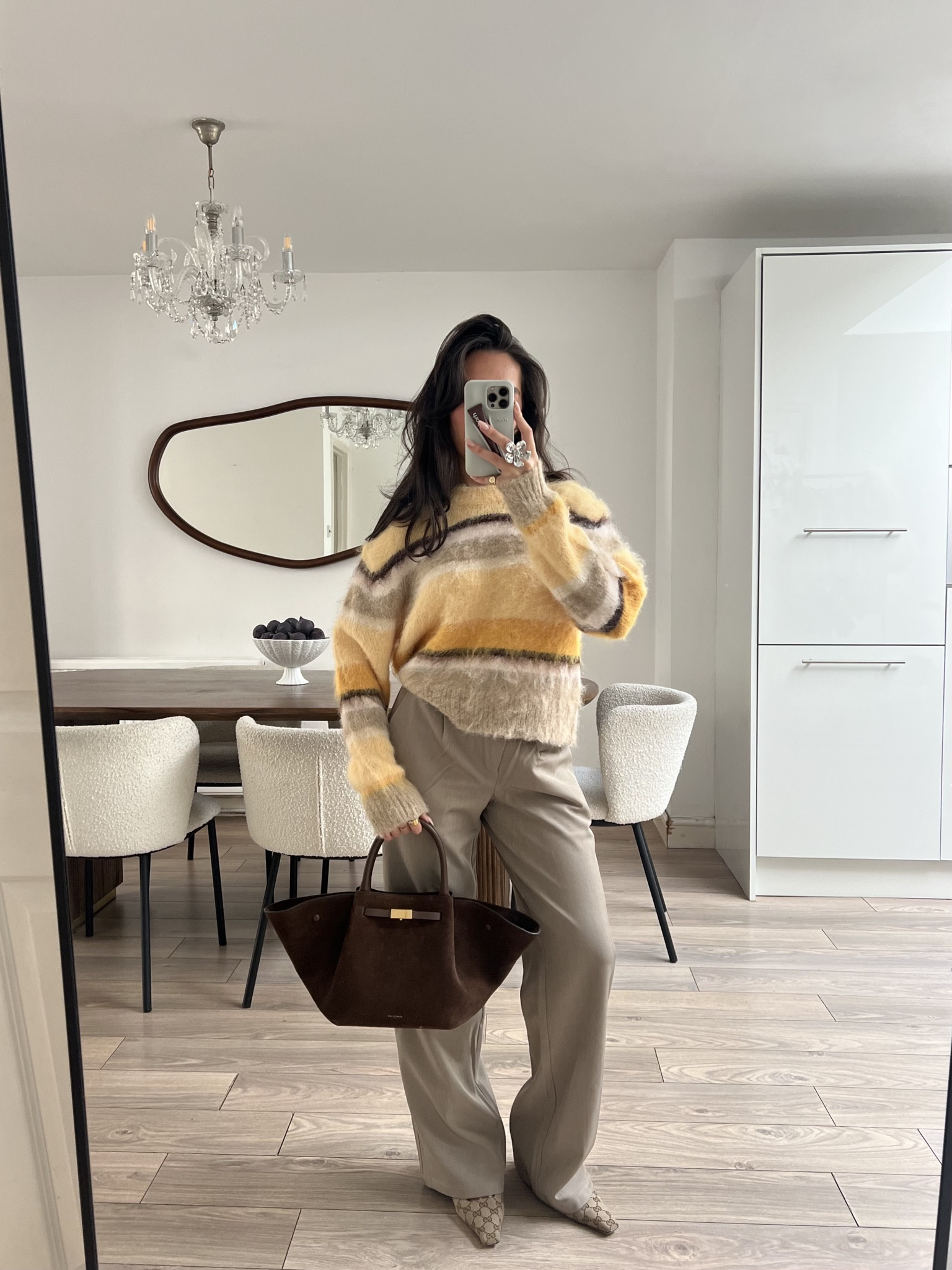 Yellow stripe jumper, autumn outfit, asos, pretty lavish, demellier bag, brown suede leatherr

#LTKautumn #LTKworkwear #LTKuk
