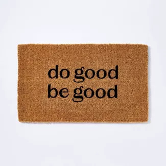 1'6"x2'6" Do Good Be Good Doormat Black - Threshold™ designed with Studio McGee | Target