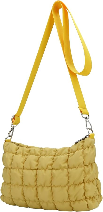 E-Tree Quilted Crossbody Bags for Women Men, Puffer Handbag Purse with Shoulder Strap | Amazon (US)