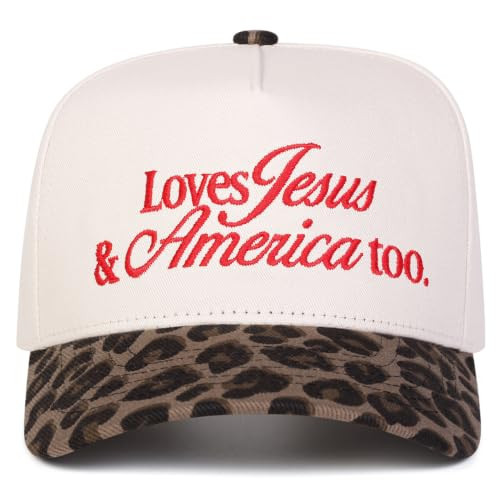 SPKTCHEN Loves Jesus and America Too Hat, Jesus Trucker Hat for Women | Amazon (US)